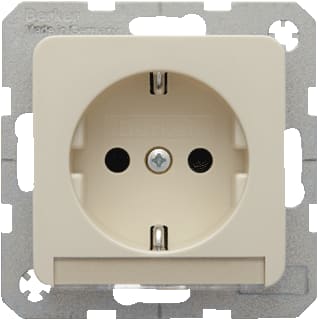 Hager Berker - Modul 2 Wandcontactdoos (WCD schakelmat.) wcd ra +tekstvld wit mod2