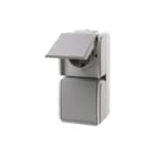 Hager Berker - Aquatec Wandcontactdoos (WCD schakelmat.) wcd 2v ra met klapd. aqua