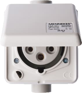 Hager Berker - Wandcontactdoos (WCD schakelmat.) Cee Wcd 5P 16A Inb.Grijs