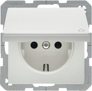 Hager Berker - Q.1/Q.3 Wandcontactdoos (WCD schakelmat.) Wcd Klapd Pwt