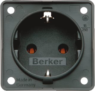 Hager Berker - Integro Wandcontactdoos (WCD schakelmat.) Wcd Ra Stk Zw