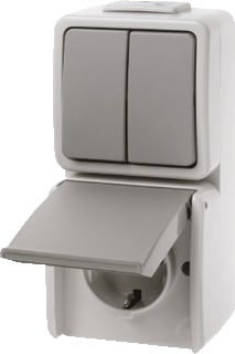 Hager Berker - Aquatec Combinatie schakelaar/wcd comb serie/wcd ra+kd aqua