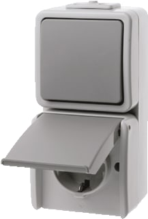 Hager Berker - Aquatec Combinatie schakelaar/wcd comb wiss/wcd ra +kd aqua