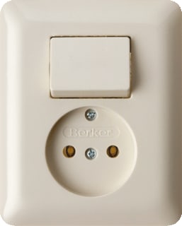 Hager Berker - Modul 2 Combinatie schakelaar/wcd comb wiss/wcd z/a w. mod2