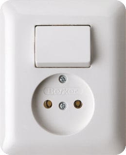 Hager Berker - Modul 2 Combinatie schakelaar/wcd comb wiss/wcd z.a pw mod2
