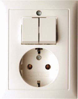 Hager Berker - S.1/B.3/B.7 Combinatie schakelaar/wcd Wcd Ra Ser S1/B3/B7 Wit