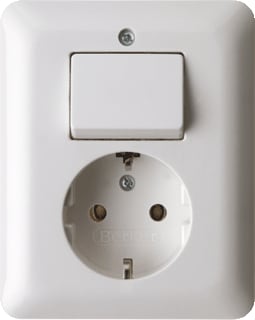 Hager Berker - Modul 2 Combinatie schakelaar/wcd comb wiss/wcd ra pwi mod2
