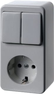 Hager Berker - Opbouw Combinatie schakelaar/wcd wcd seriesch ra opb pwit