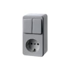 Hager Berker - Opbouw Combinatie schakelaar/wcd wcd seriesch ra opb pwit