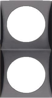 Hager Berker - Integro Afdekraam schakelmateriaal Afdkrm 2V Zw Gl.Integ