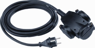 Koopman - Koppelcontactstop (geaard) Hangkop 3V Rubb 10Mtr Snr