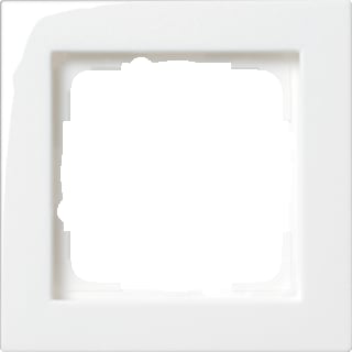 Gira - E2 Afdekraam schakelmateriaal Afdkrm 1V Zvr Wit Glns