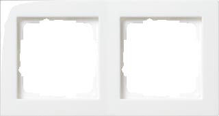 Gira - E2 Afdekraam schakelmateriaal Afdkrm 2V Zvr Wit Glns