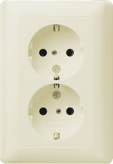 Gira - Standaard 55 Wandcontactdoos (WCD schakelmat.) Wcd Ra 2V Comp St55 Cwg