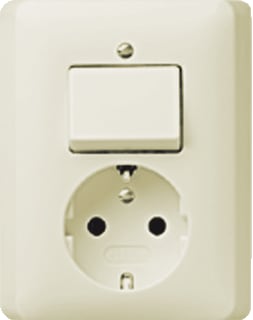 Gira - Standaard 55 Combinatie schakelaar/wcd Comb Wcd Ra/Ws Cwg St55