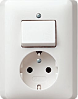 Gira - Standaard 55 Combinatie schakelaar/wcd Comb Wcd Ra/Ws Zwg St55