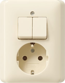 Gira - Standaard 55 Combinatie schakelaar/wcd Comb Wcd Ra/S Cwg St55