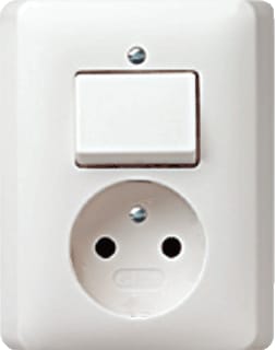 Gira - Standaard 55 Combinatie schakelaar/wcd Comb Wcd 2P/Wis Zwg St55
