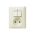 Gira - Systeem 55 Combinatie schakelaar/wcd Comb Wcd 2P/S Cwg St55