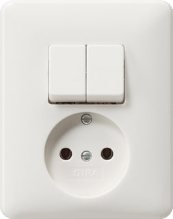 Gira - Standaard 55 Combinatie schakelaar/wcd Comb Wcd 2P/S Zwg St55