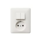 Gira - Standaard 55 Combinatie schakelaar/wcd Comb Wcd 2P/S Zwg St55