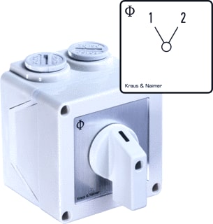 Kraus & Naimer - Besturingsschakelaar Omsch 20A 1P 60 1-2 Ip65