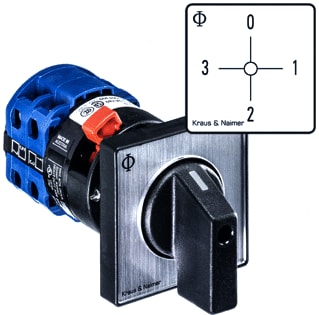 Kraus & Naimer - Amperemeterschakelaar Ampmeter Omschak 20A 3P
