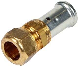 Henco - 30P Fitting met 2 aansluitingen Pers Re.Kopp 26X22Knel Xd