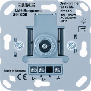 Jung - Lichtmanagement Dimmer Dim 100-1000W Vlak Basis