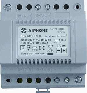 Aiphone - PS- 0603din Universele voedingseenheid Netv.6Vdc Ps-0603Din