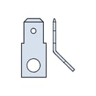 Klemko - Aderdoorverbinder rond/vlak Vlaksthuls 6,3X0,8 Ds100