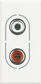 Bticino - Axolute Inzetplaat schakelmateriaal axo white wcd rca 2v 1m