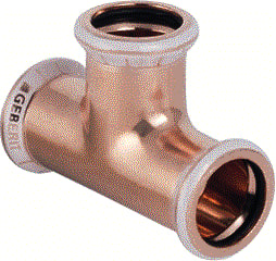 Geberit - Mapress Koper Fitting met 3 aansluitingen 61003