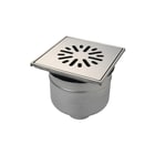Aquaberg - Vloerput met 1 aansluiting 200 Rvs Put/Opz/Roost 75