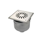 Aquaberg - Vloerput met 1 aansluiting Put/Opz/Roost200 Rvs Vast75