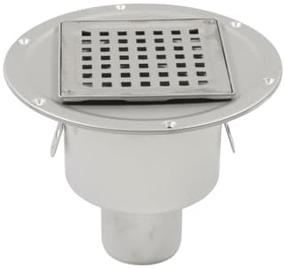 Blücher - Domestic Vloerput met 1 aansluiting Aq Rvs Bluch Vloerpt 145Ou D75