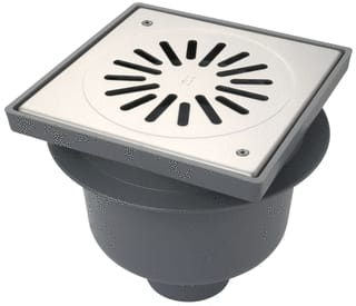 Aquaberg - Vloerput met 1 aansluiting 200 Nv Put 2,5 Rvs Roost75