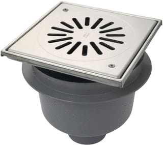 Aquaberg - Vloerput met 1 aansluiting 200 Put Rvs Opz/Roost+Schrf
