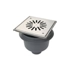 Aquaberg - Vloerput met 1 aansluiting 200 Put Rvs Opz/Roost+Schrf