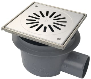 Aquaberg - Vloerput met 1 aansluiting 200 Put Rvs Opz/Roost+Schrf