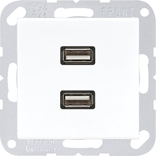 Jung - AS500 Multifunctionele verbindingsdoos Afd Wit 2Xusb