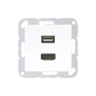 Jung - AS500 Multifunctionele verbindingsdoos Afd Wit Hdmi/Usb