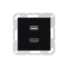 Jung - A RANGE Multifunctionele verbindingsdoos Afd A500 Zwart Hdmi/Usb