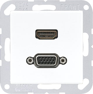 Jung - Multimedia Multi data-com. schakelmat. Inzetpl Hdmi/Vga Maa1173