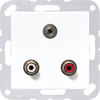 Jung - AS500 Multifunctionele verbindingsdoos afd as500 wit aud/jack