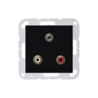 Jung - A RANGE Multifunctionele verbindingsdoos afd a500 zwart aud/jack