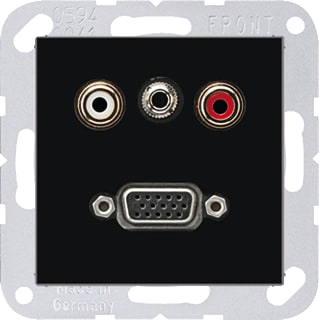 Jung - A RANGE Multifunctionele verbindingsdoos afd a500 zw aud/jack/vga