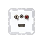 Jung - AS500 Multifunctionele verbindingsdoos Afd Wit Aud/Ja/Hdmi