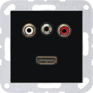Jung - A RANGE Multifunctionele verbindingsdoos afd a500 zw aud/jack/hdmi