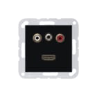 Jung - A RANGE Multifunctionele verbindingsdoos afd a500 zw aud/jack/hdmi